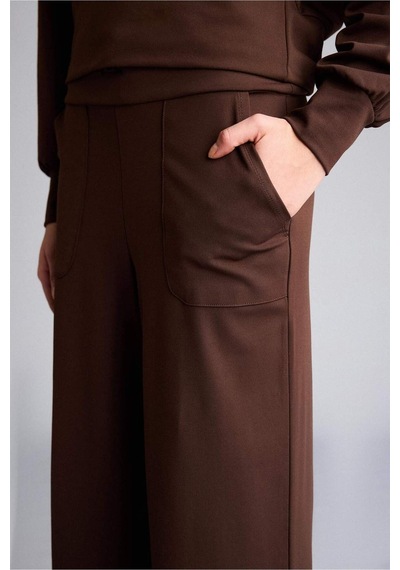 Defacto Wide Leg Cepli Geniş Paça Uzun Sporcu Eşofman Altı G5496ax25wnbn192 Kahve-bn192