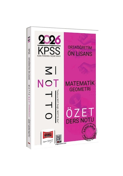 Yargı 2026 Kpss Ortaöğretim Ön Lisans Motto Serisi Matematik Geometri Özet Ders Notu