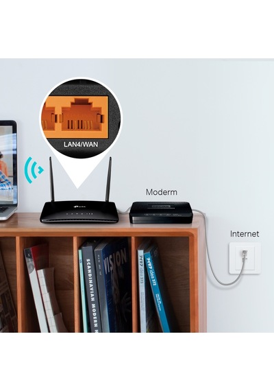 Tp-lınk Tl-mr6400, 4port, 300mbps, 2,4ghz Wifi, Masaüstü, Lte, Micro Sim Kart Takılabilir 3g-4g Destekli Router