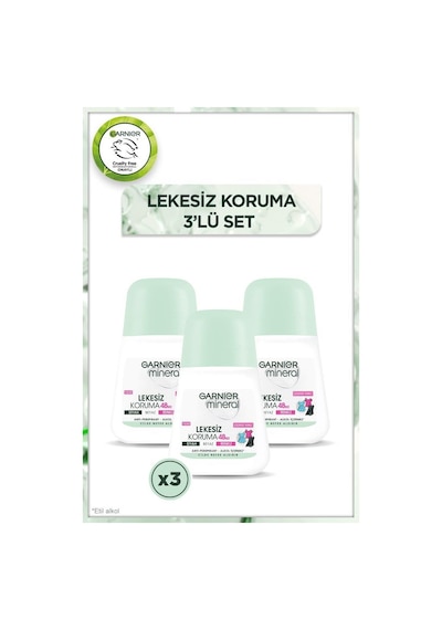 Garnier Mineral Lekesiz Koruma Roll-on Deodorant 3'lü Set pktgrlkszkrm3al2ode-7066