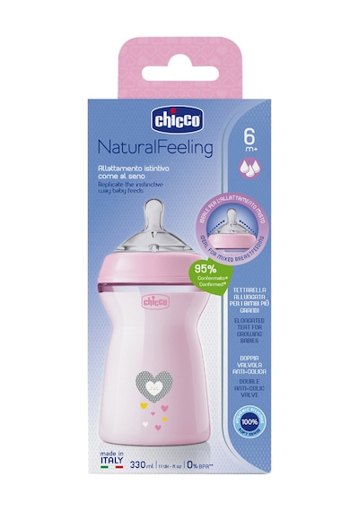 Chicco Naturalfeelıng Pp Biberon 6 Ay330ml-gırl 00081335100000