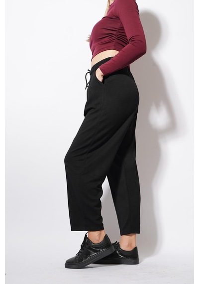 Ckm Moda Derp Modal Şalvar Balon Pantolon Siyah Ckm Moda Derp Modal Şalvar Balon Pantolon Siyah