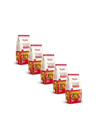 Yayla 3 Renkli Sebzeli Mısır Ve Pirinç Fusilli Makarna 400 G X5