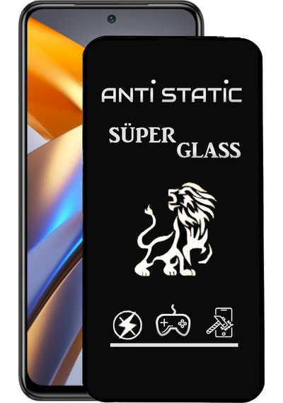 Xiaomi Uyumlu Redmi Poco M5s Tam Kaplayan Anti Statik Dayanıklı Süper Cam Ekran Koruyucu