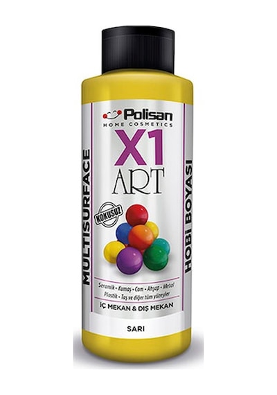 Polisan X1 Art Multisurface Hobi Boyası Sarı 120 ml