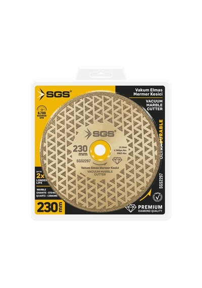 Sgs2297 Vakum Elmas Mermer Granit Seramik Kesici 230mm