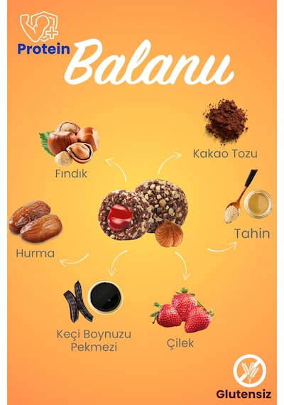 Fudge Fındık Kaplı Çilekli Bademli Meyve Topları 55g X3 Adet