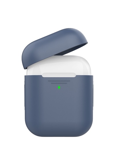 Apple Uyumlu AirPods Kılıf Silikon Tpu Malzeme 1 2 Nesil Pt02 f Bebe Mavi