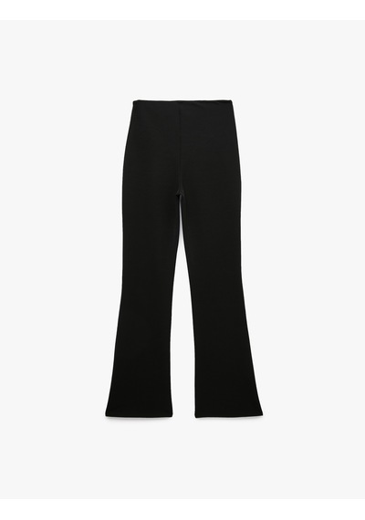 Koton Normal Bel Straight Fit Pantolon Siyah 7wak40080ek