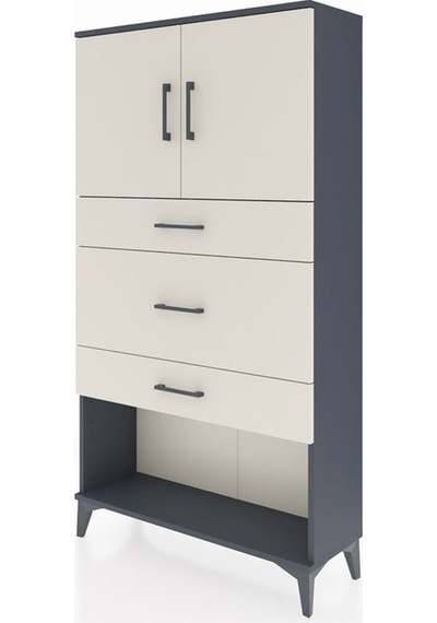 Arges Dolap 2 Raflı 3 Çekmeceli 2 Kapaklı 88x30x163 Antrasit-aytaşı Antrasit Arges Dolap 2 Raflı 3 Çekmeceli 2 Kapaklı 88x30x163 Antrasit-aytaşı Antrasit