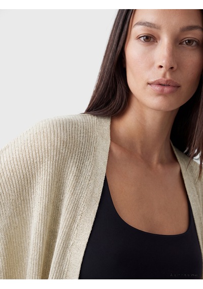 Lcw Everyday Beyaz Şal Yaka Oversize Kadın Triko Hırka Xl-2xl