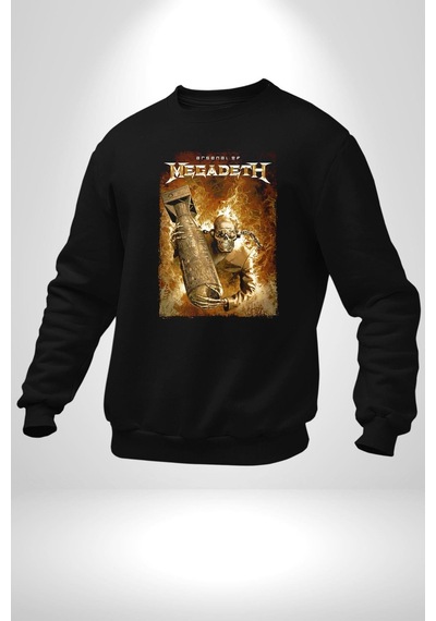Megadeth Heavy Metal Unisex Siyah Sweatshirt Siyah