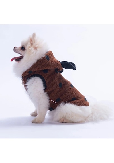 Pawstar 26103 Kahverengi Tahoe Plush Küçük Irk Köpek Peluş Yelek-21663