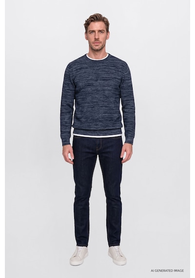 AC&Co / Altınyıldız Classics Ekstra Slim Fit Dar Kesim Pamuklu Riss Erkek Jean Kot Pantolon Koyu Lacivert