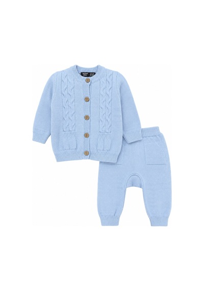 Babyhola Erkek Bebek Triko Takımı 2650 Mavi