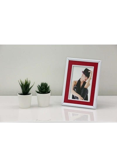 10X15 Koton Desenli Metal Fotoğraf Çerçevesi