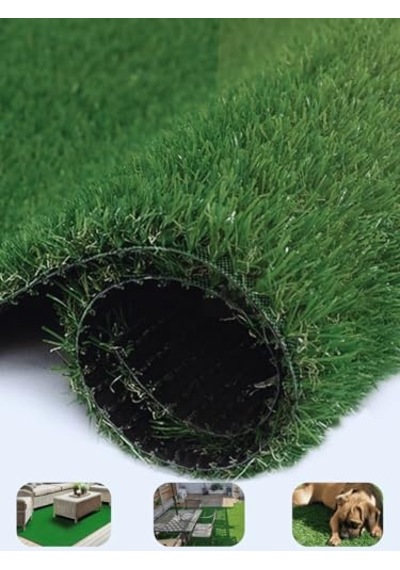 Beylini Dekoratif Suni Çim Halı 20 Mm Gerçek Çim Görünümlü Balkon Teras Bahçe İçin Yapay Çimen Kaymaz Taban Yapay Çim Ölçü Seçenekli 200 X 600 100 CM