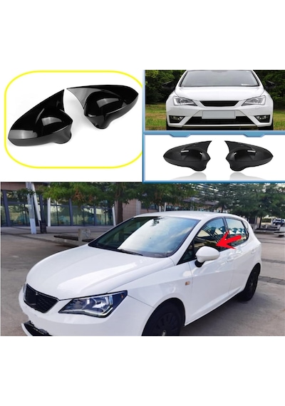 Seat İbiza 6j 2008-2017 Parlak Siyah Batman Ayna Kapagı