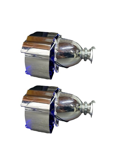 2.5 İnç Düz Bi Xenon Mercek Kesik U Beyaz Angellı Kapak Set