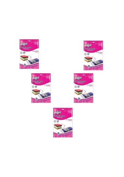 Vindex Vakumlu Giyisi Yastık Yorgan Saklama Torbası Poşeti Hurç - Xx Large -80x100 Cm. -2'li 5 Paket