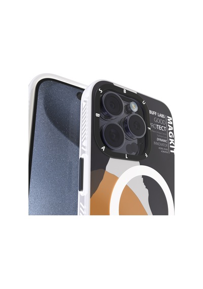 BuffiPhone Uyumlu 15 Pro Magkit Desenli Kılıf