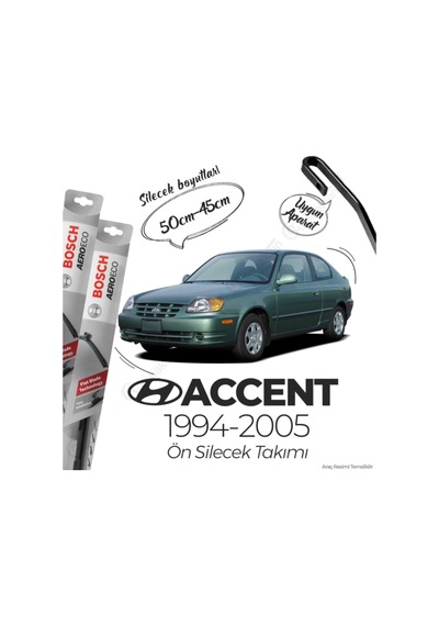 Hyundai Accent Muz Silecek Takımı 1994-2005 Bosch Aeroeco