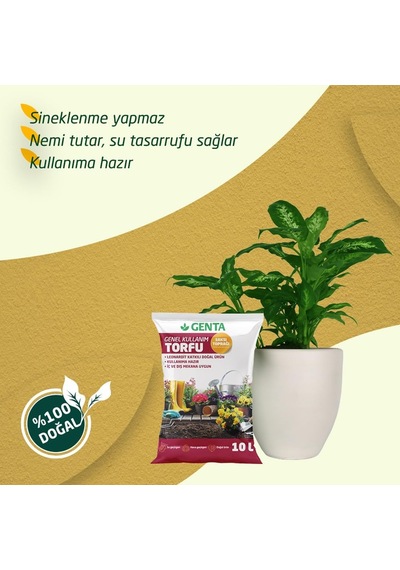 Genta Genel Kullanım Torfu Saksı Toprağı 10 Lt Diğer