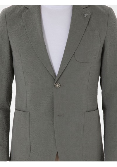 Cacharel Haki Slim Fit Spor Ceket Yesıl