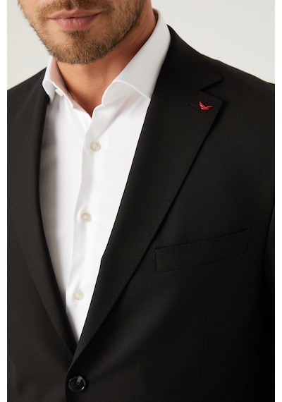 D's Damat Ds Damat Comfort Fit Siyah Düz Takim Elbise 5he05ob35604m 001