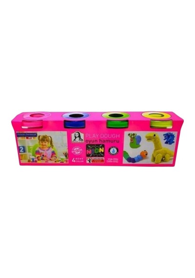 Play Dough Mona Lisa Oyun Hamuru 4 Lü Neon Renk Su Bazlı 480 G 1 Paket