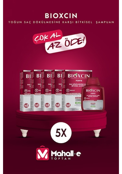 Forte Şampuan 300 Ml Yoğun Dökülme Karşıtı Bitkisel Şampuan 5'li