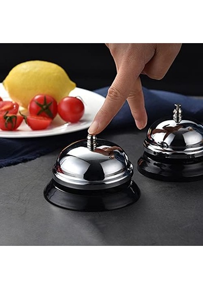 B&f Otel Resepsiyon Bell Masa Zili Servis Çanı Servis Çanı Klasik Çelik Servis Çhassasiyetları İçin - Gümüş Diğer