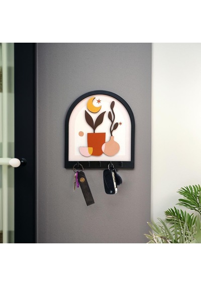 Caju Art &amp Decoration Cajuart Katmanlı Tasarım Sanatsal Bitki Vazo Duvar Askılık Dekor Anahtarlık Diğer