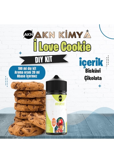 I Love Cookie Dıy Kit Bisküvi Çikolata Gıda Aroması %20 Oranda Aroma İçerir Hazır Değildir 100 Ml