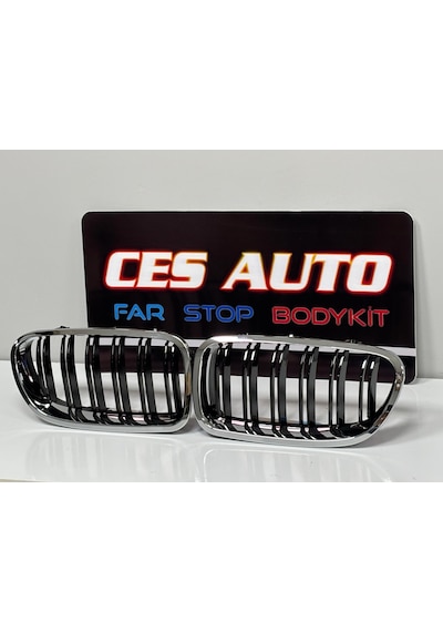 Bmw 5 Serisi F10 Uyumlu Krom Çift Çıta Panjur Böbrek Seti Sıfır 1