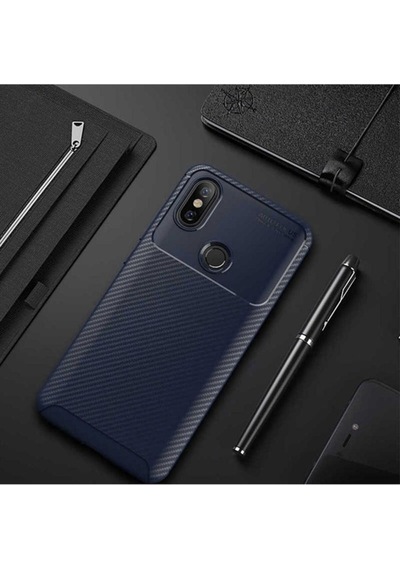 Xiaomi Mi 8 Kılıf Zore Negro Silikon Kapak Lacivert