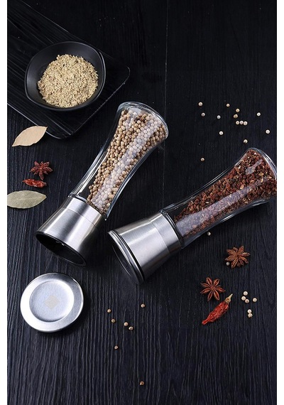Cam Metal Kapaklı Baharat Öğütücü 250 Ml Sarı