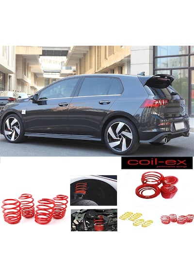 Vw Golf 8 2020-2023 Dizele Uyumlu Coil-ex 4.cm Helezon Spor Yay