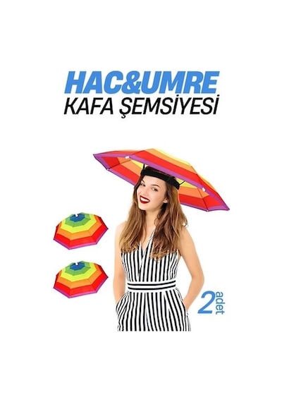 Mey Najmaddin Hac Umre Kafa Şemsiyesi Güneş Koruma Şemsiyesi 2 Adet 716266 Najmaddin renkli