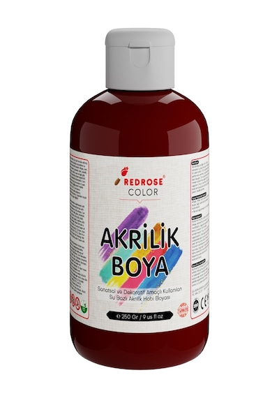 Red Rose Bordo Akrilik Boya 250 Gr 0,15 L
