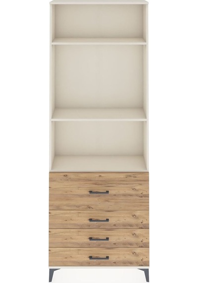 Arges Dolap 3 Raflı 4 Çekmeceli 88x30x243 Aytaşı-çam Aytaşı