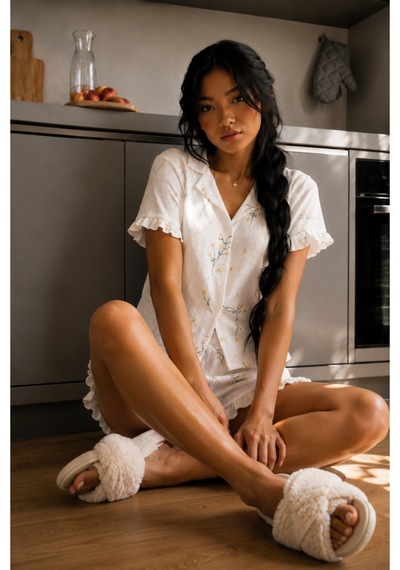 Kadın Cool Elastanlı Çok Renkli Pijama Takımı