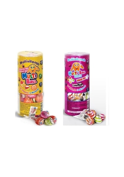 Multi Ball Multivitamin Şekersiz Lolipop 15'li+multivitamin Lolıpop15'lı