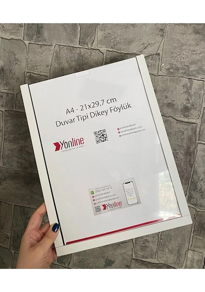 A4 Beyaz Belge Çerçevesi Kolay Değiştirilebilir Kendinden Yapışkanlı Duvar Ve Kapı Tipi Föylük