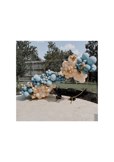 Krom Gold Fırtına Mavisi Ve Somon Balon Zinciri 100 Adet Mix
