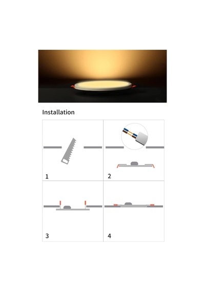 Ct 5648 20W Plus Led Panel Armatür Günışığı 3200K 20W-Gün Işığı