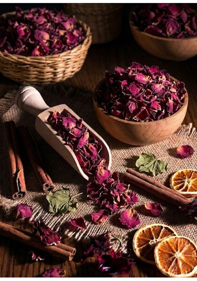 Gül Çayı 100g, Kurutulmuş Gül Yaprakları, Dried Edible Rose Petals, Doğal Ve Katkısız