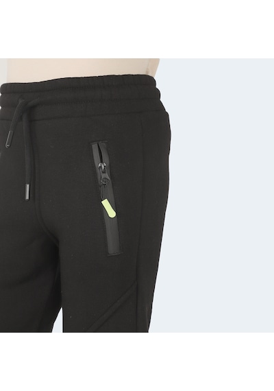 Slazenger LAMYA Çocuk Fermuar Cepli Siyah Eşofman Altı