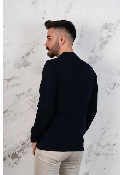 Slimfit Yarım Balıkçı Erkek Triko Spor Kazak