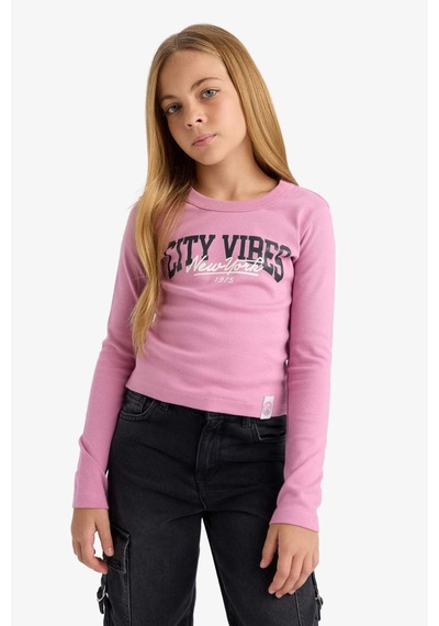 Defacto Kız Çocuk Slim Fit Dar Kesim Bisiklet Yaka Baskılı Fitilli Kaşkorse Uzun Kollu Tişört C7465a825aupn455 Pembe Defacto Kız Çocuk Slim Fit Dar Kesim Bisiklet Yaka Baskılı Fitilli Kaşkorse Uzun Kollu Tişört C7465a825aupn455 Pembe